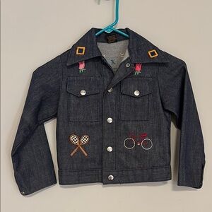 Vintage Mann embroidered denim jacket size 6